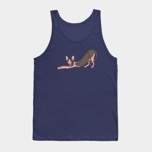 Bicolor Sphynx Cat With Yellow Eyes, Hairless Cat Tank Top